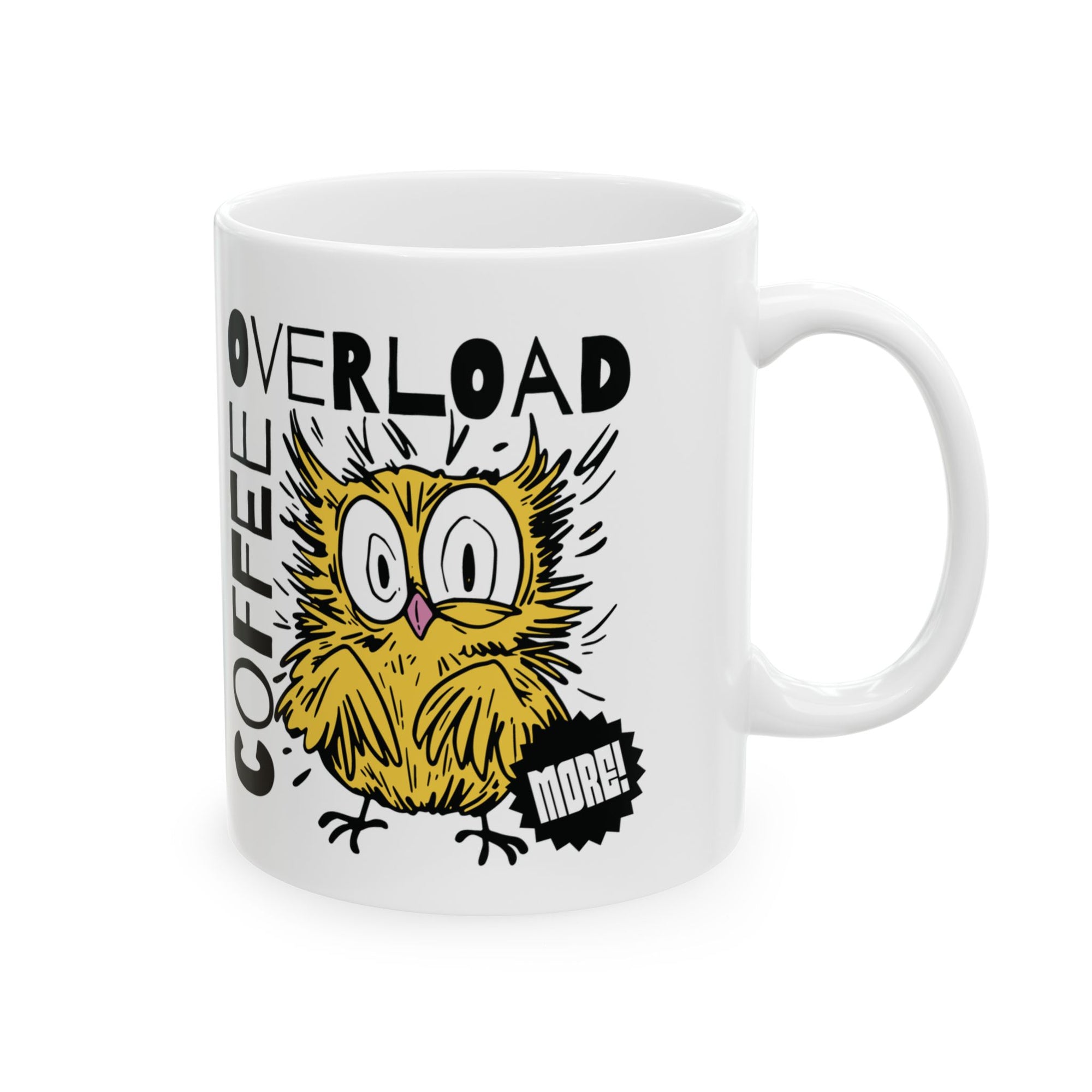 Coffee Overload Owl Mug – Caffeinated Chaos in a Cup