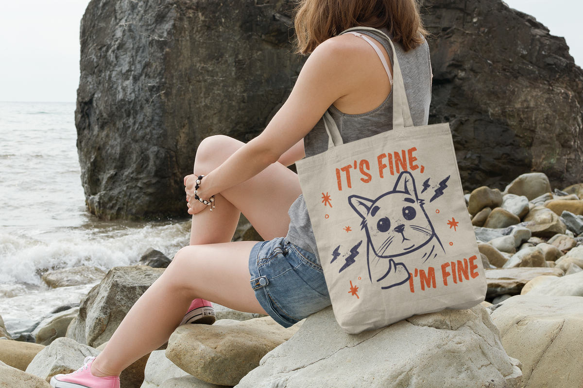 Funny-Anxious-Tote- Bags- Gently Unhinged