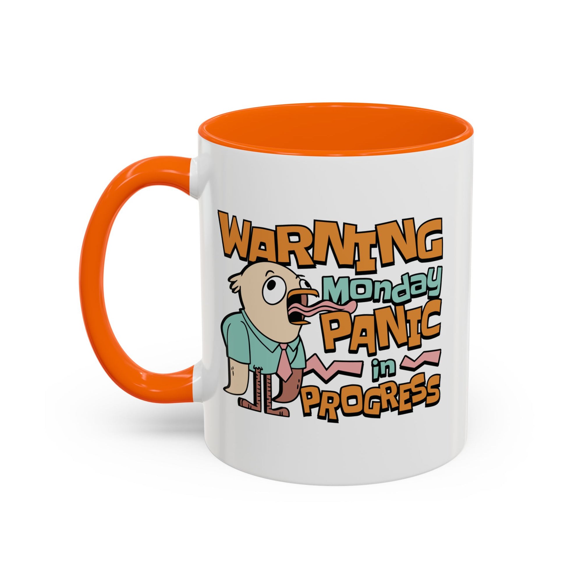 Warning Monday Panic Coffee Mug