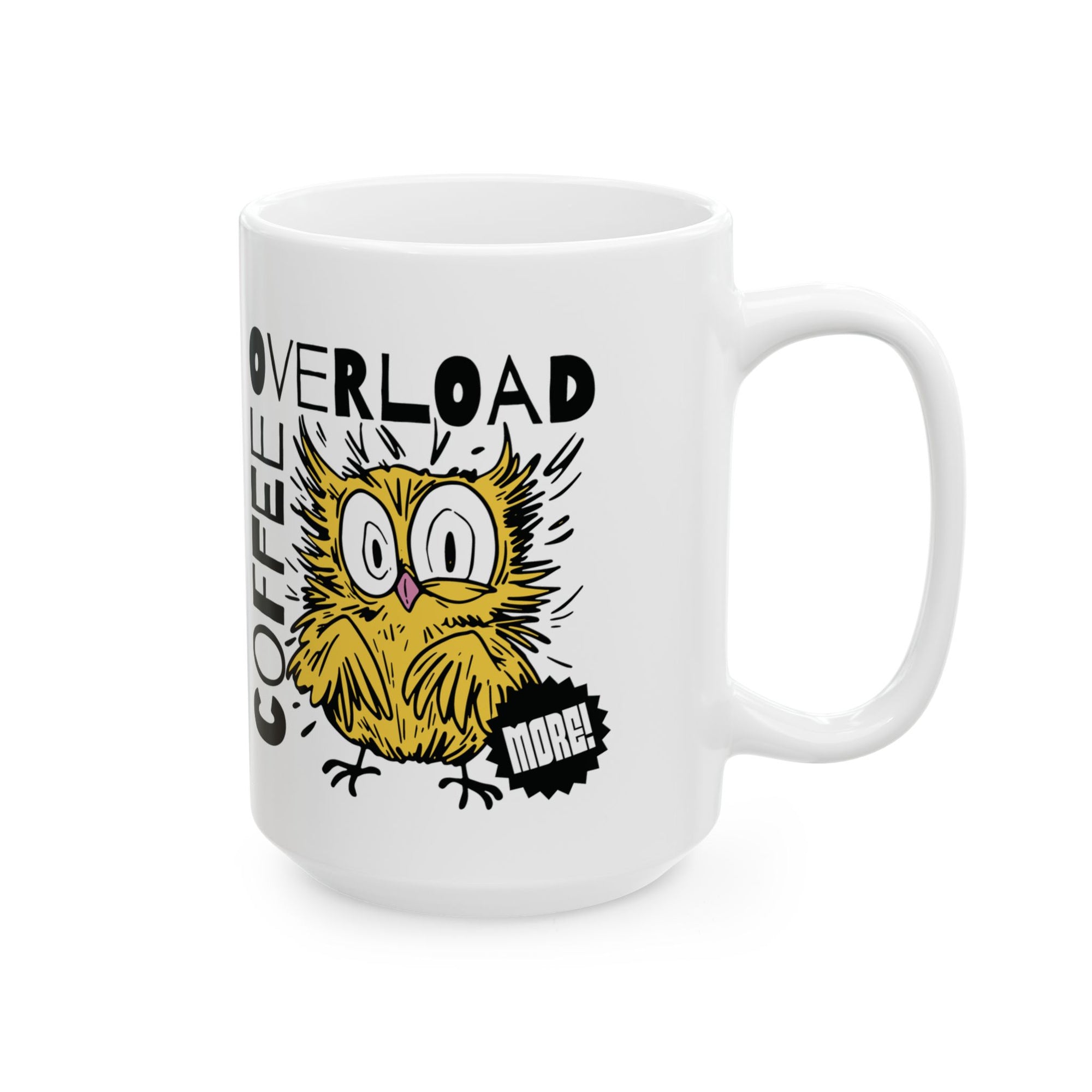 Coffee Overload Owl Mug – Caffeinated Chaos in a Cup
