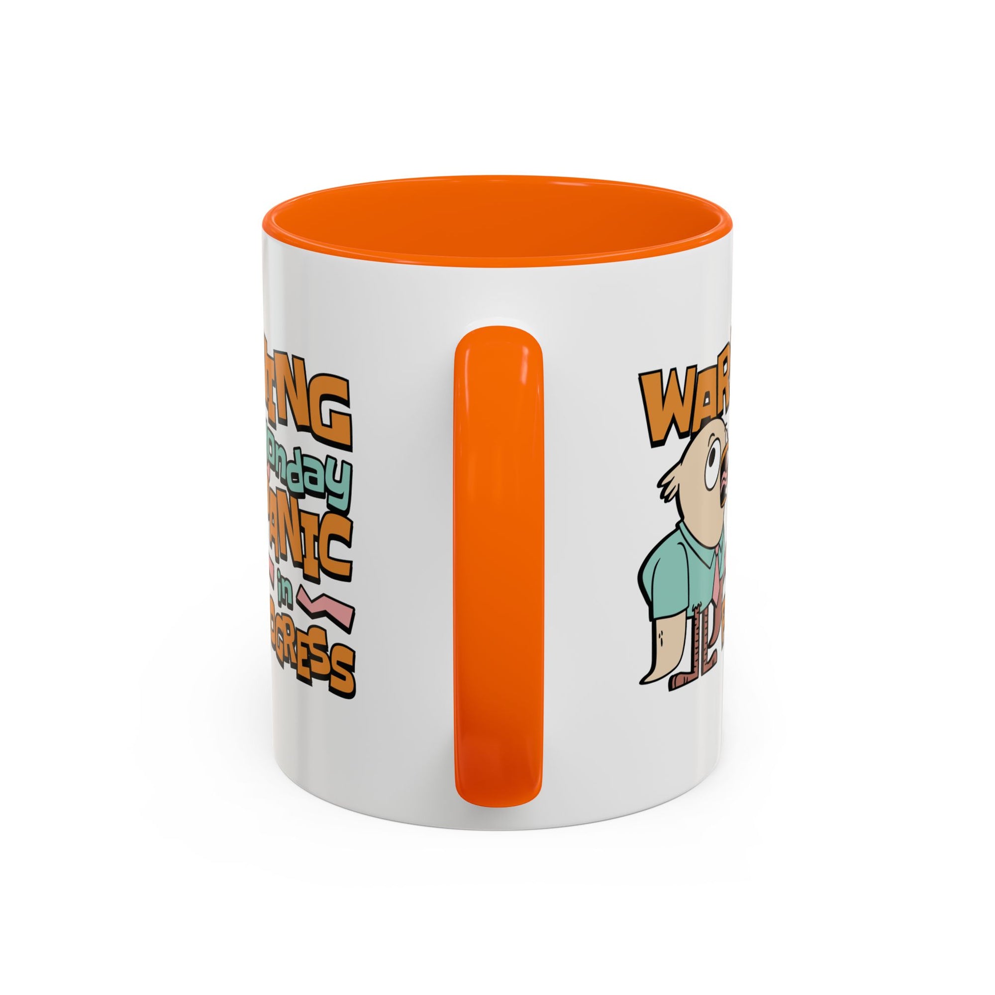 Warning Monday Panic Coffee Mug