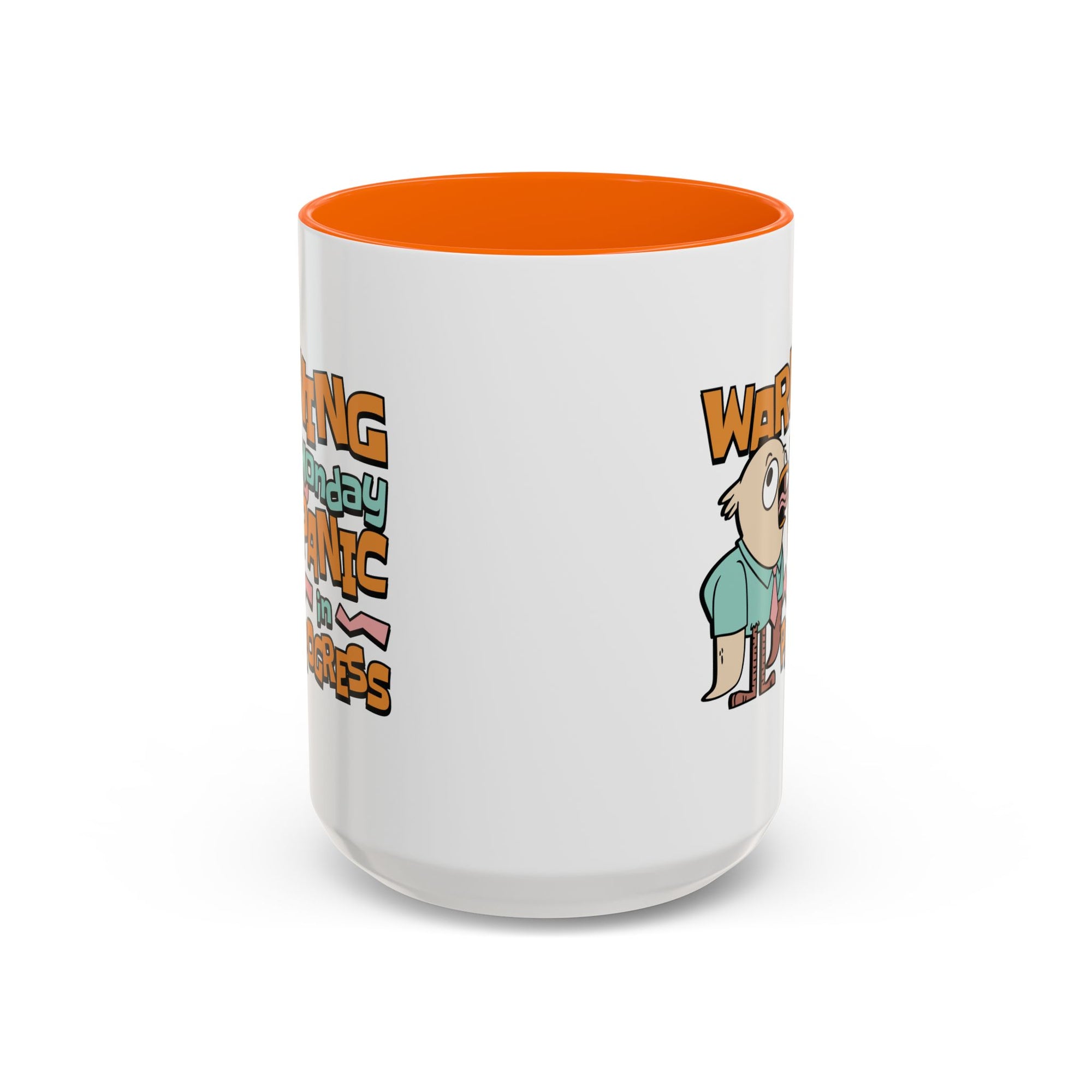 Warning Monday Panic Coffee Mug