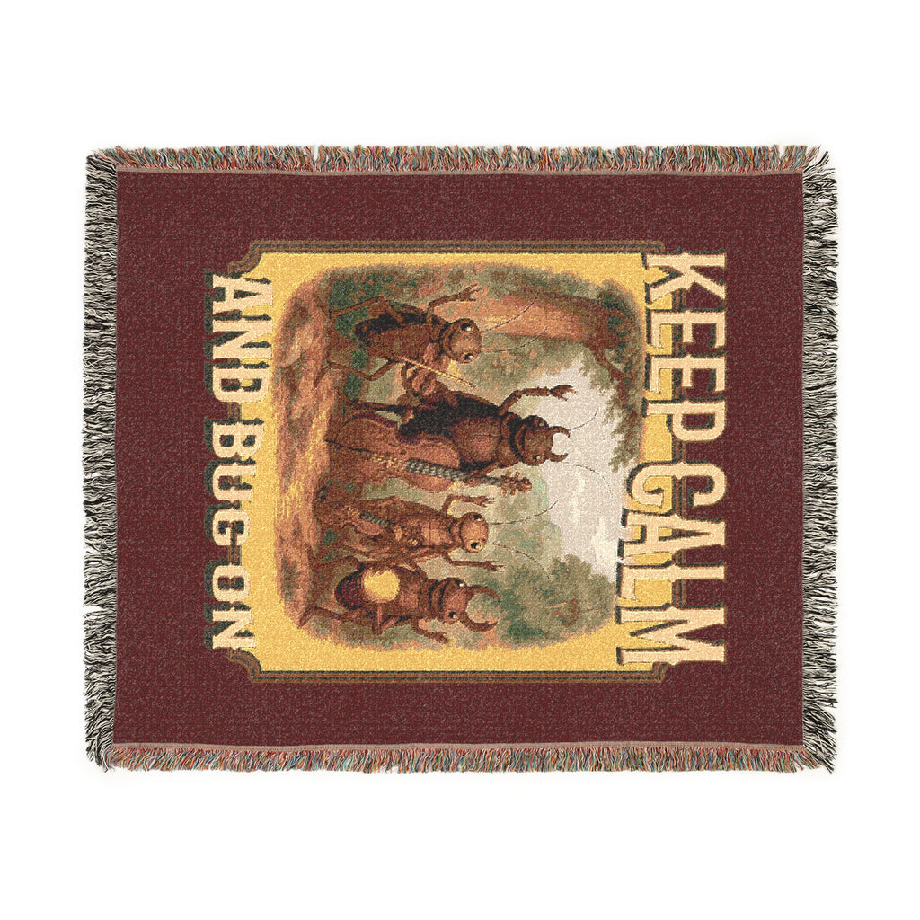 Woven Blanket with Keep Calm