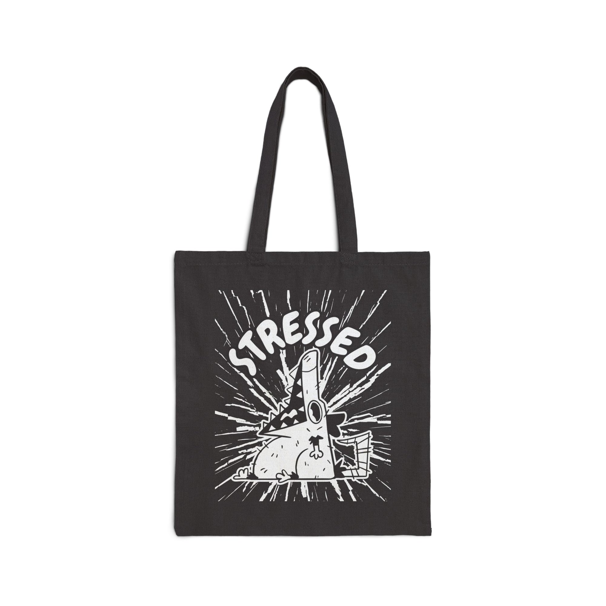 Stressed Possum Cotton Tote Bag