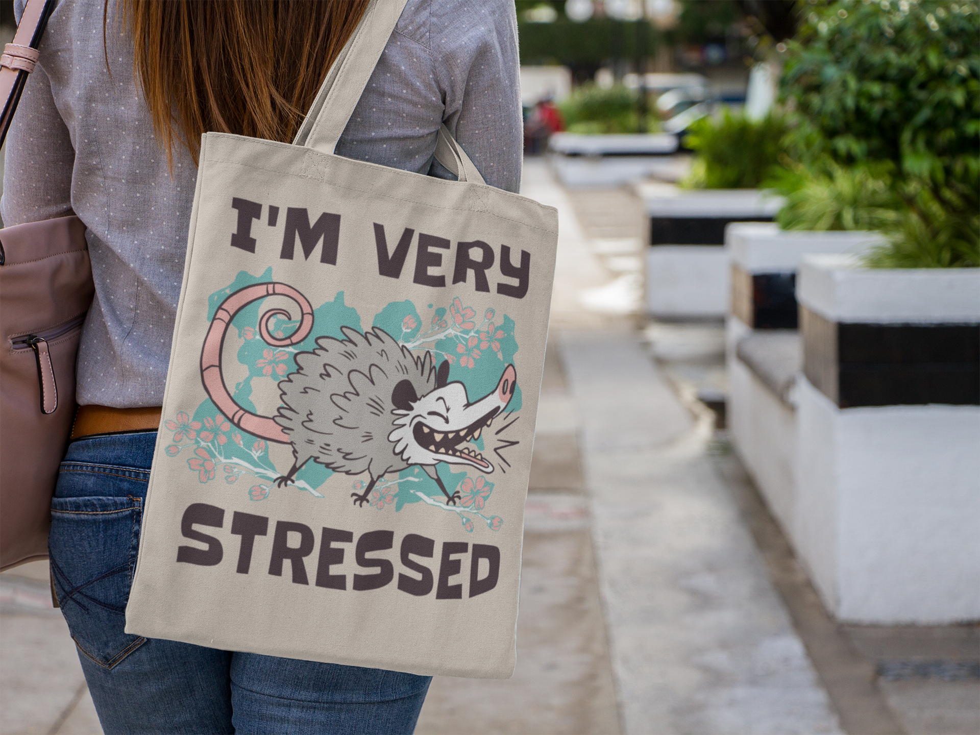 I'm Very Stressed – Anxious Possum Tote Bag