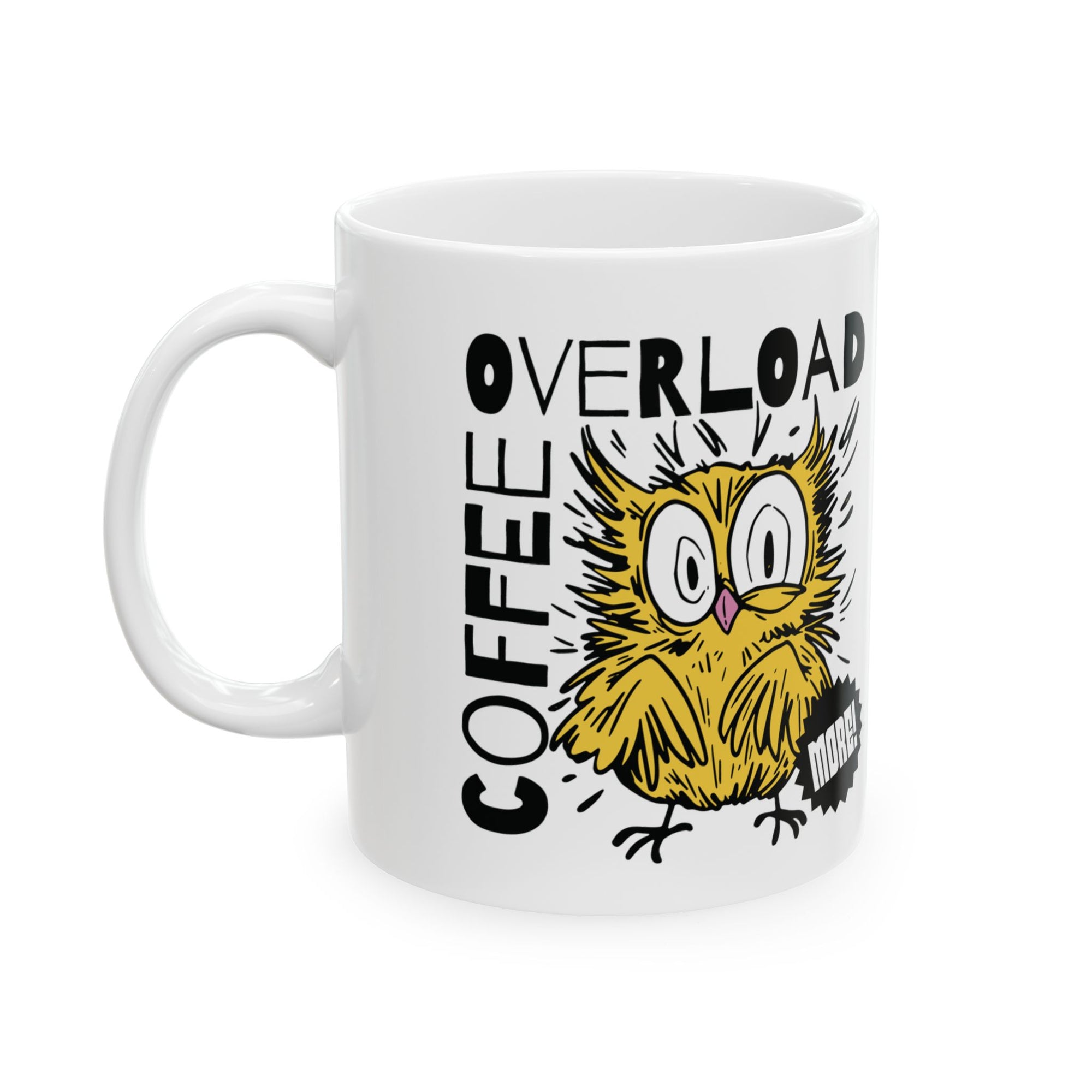 Coffee Overload Owl Mug – Caffeinated Chaos in a Cup
