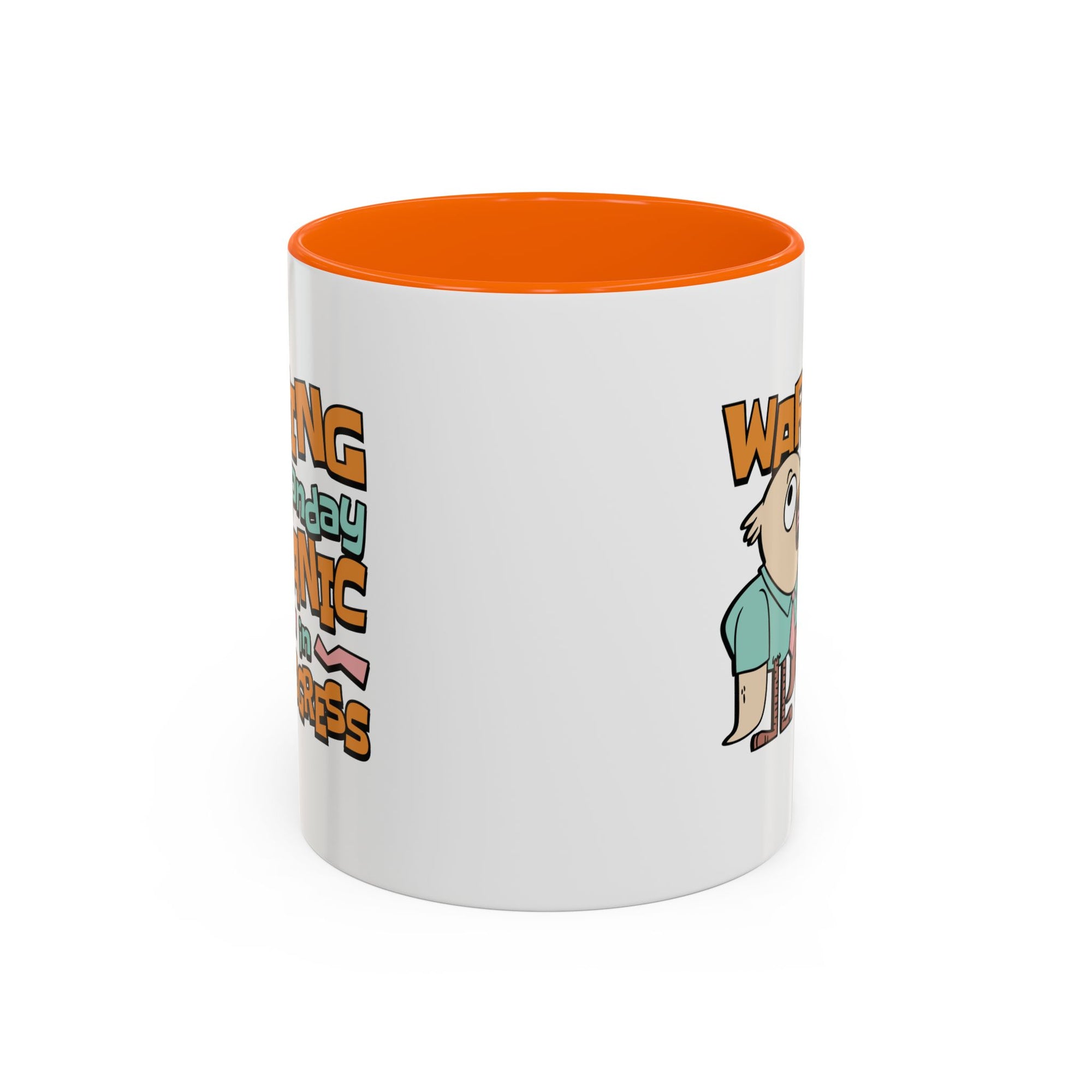 Warning Monday Panic Coffee Mug