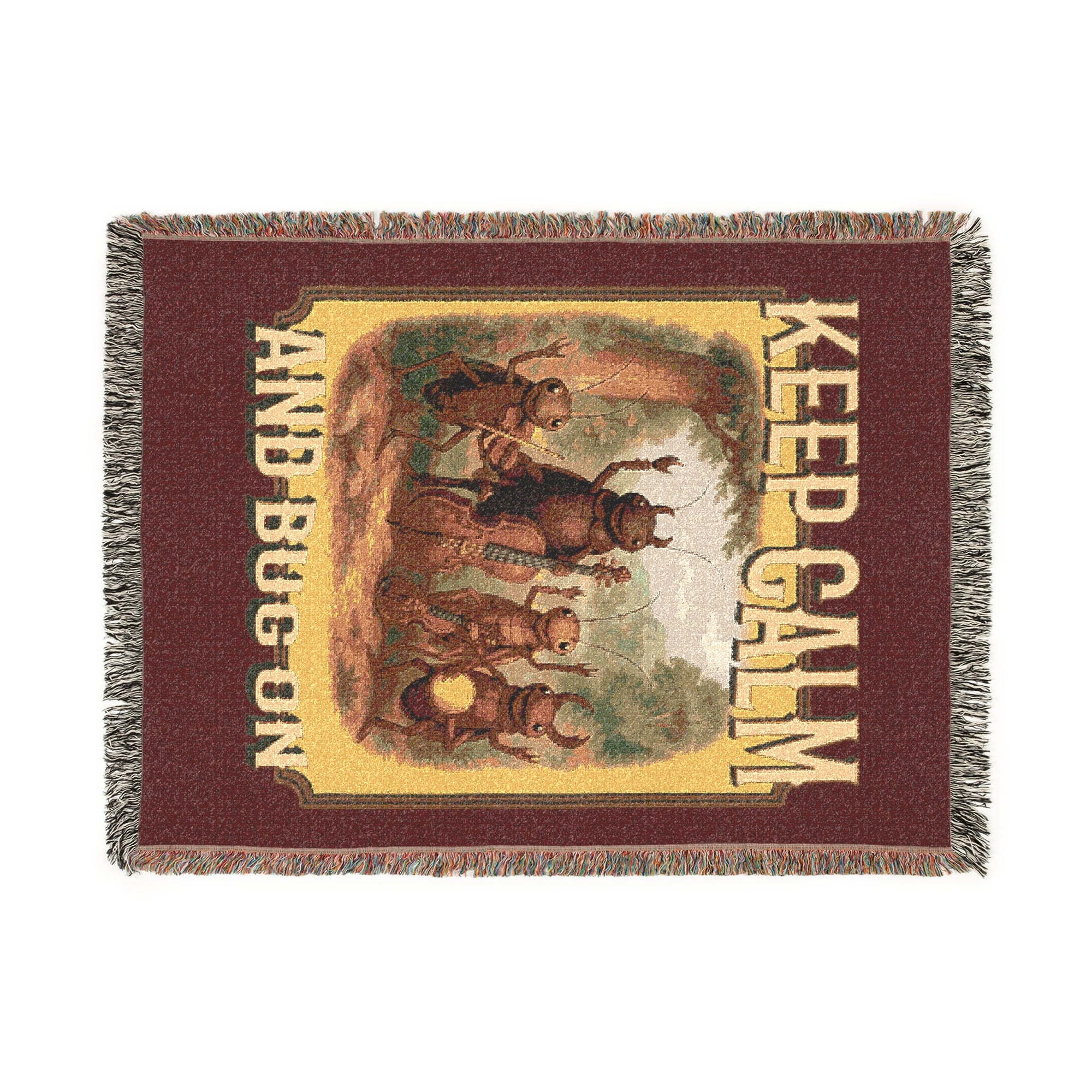 Woven Blanket with Keep Calm
