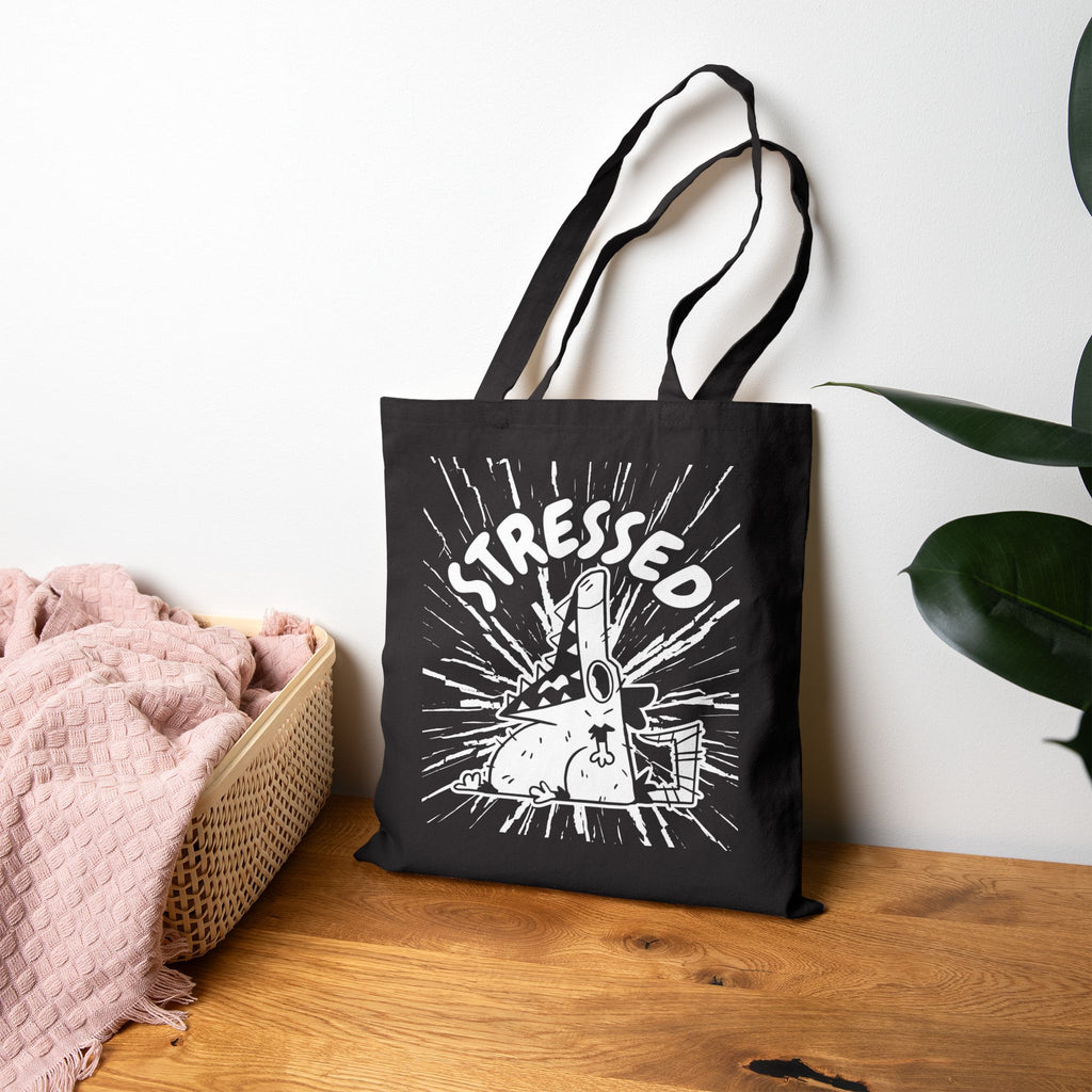 Stressed Possum Cotton Tote Bag
