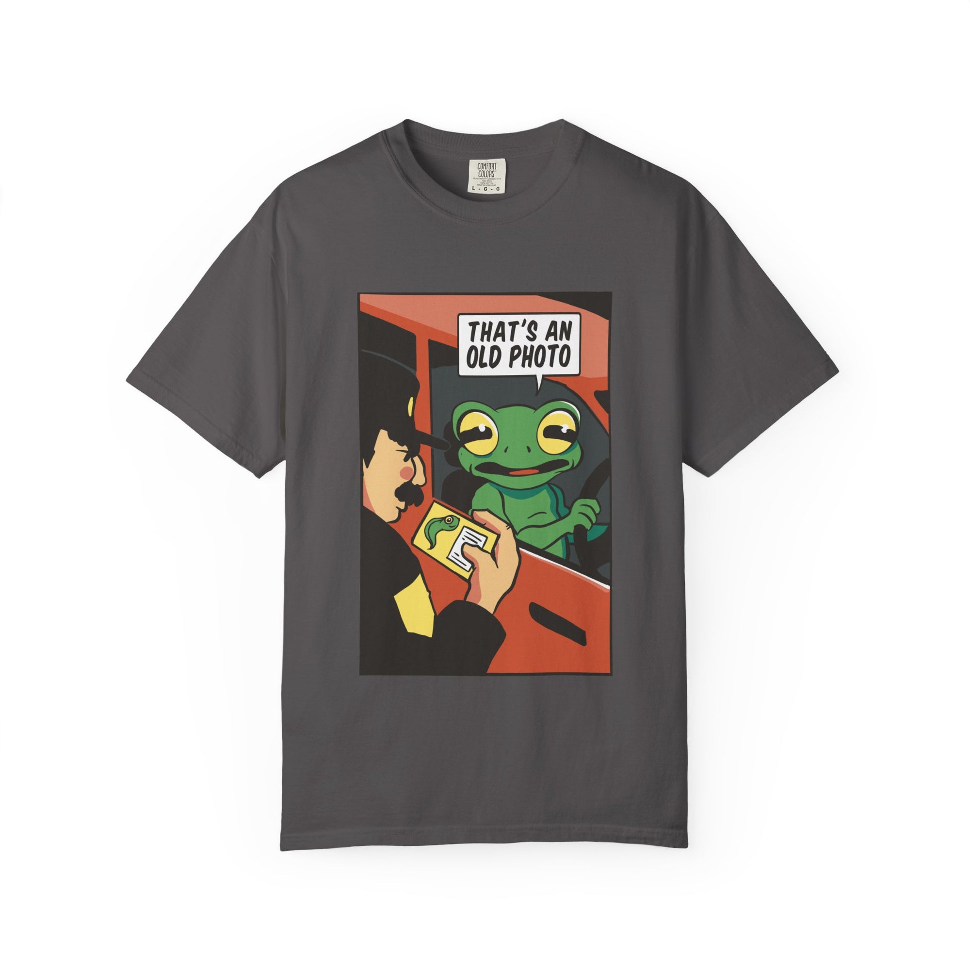 Driving Frog T-Shirt - "That's an Old Photo"